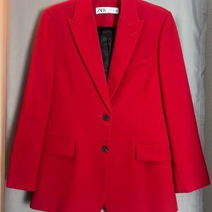 Zara Women's Red Suit blazer